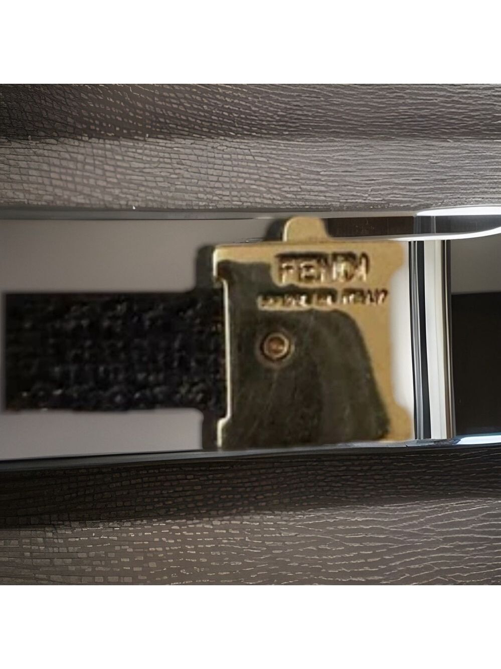 Fendi Reversible Leather Fendi Choker Necklace,bracelet 2 tone Black Cream COA - Picture 8 of 13